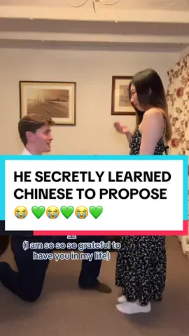 YOU’RE BOTH GREEN FLAGS 😭 💚 🎥 @Yinrun Huang  #proposal #engagement #viral 