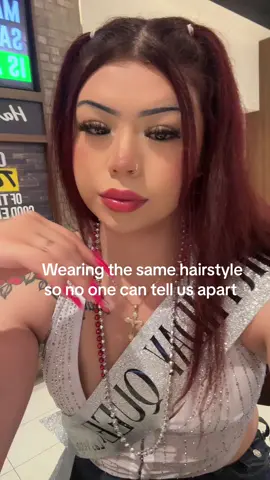 Wearing the same hairstyle so no one can tell us apart #lasvegas #4u 