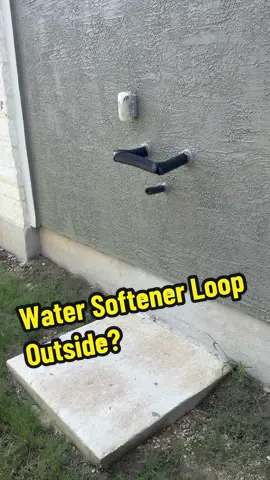 Installing a water softener outside on a new construction home. #plumbing #howto #fypシ゚viral 