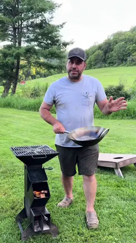 Cooking Shrimp fried rice recipe outside on the rocket stove #chiassonsmoke #cooking #cookingoutside #rocketstove #shrimpfriedrice 