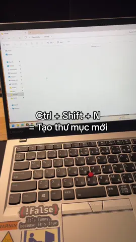 Ctrl + Shift + N = Tạo thư mục mới #windows #pc #tipcongnghe88 #tipcongnghe 