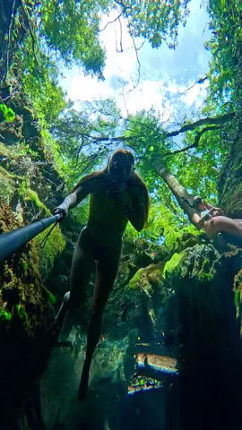 Little window into the aquifer 😌🩵 #underwater #freediver #freediving 