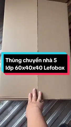 Thùng chuyển nhà 60x40x40 tại Lefobox #baobilefobox #xuhuong #thunggiaycarton 