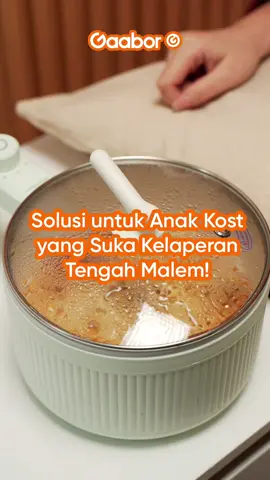 Sering laper tengah malam? Gaabor Panci Listrik EC-20M01A solusinya! Dengan kapasitas 2 L, masak jadi gampang banget dan pas buat sendiri. Gak usah khawatir kelaparan di tengah malem lagi. Yuk checkout di keranjang kuning sekarang juga! #merdekasale #gaabor #gaaborid #gaaborindonesia #pancilistrik 