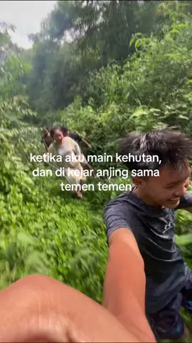 Ketika aku dan temen temen,main ke hutan terus di kejar anjing🥺