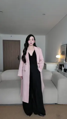 Áo mangto mới dáng dài mấy bà oi 🤍 #tieutieuofficial 