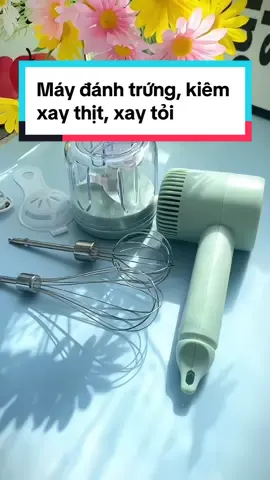 Máy đánh trứng, bọt cà phê kiêm xay thịt, xay tỏi #xuhuong #giadungtienich #maydanhtrungcamtaymini 