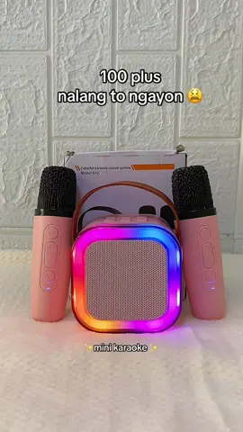 ₱100 plus nalang guys 2 mic na #mini #portable #karaoke 