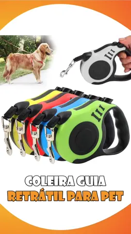 •Coleira Guia Retrátil para Cachorros!  •Com alcance de 3 ou 5 metros, permite liberdade e controle, perfeita para todas as aventuras do seu pet. 🔗O link está na Bio, aproveite e nos siga.😀 #achadinhos  #achadinhosdashopee  #produtos  #viral  #viralvideo 