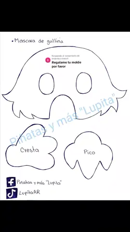 Respuesta a @brianda.cristeell  #mascaradegallina #gallina #mascara #moldesdemascaras #manualidadesfaciles 