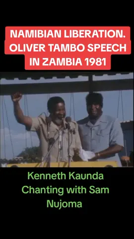 South West Africa People's Organisation (SWAPO) leader, Mr. Sam Nujoma, addressed a rally in Lusaka on Thursday, 9 November, 1981. ANC leader Oliver Tambo also addressed the crowd as quoted 