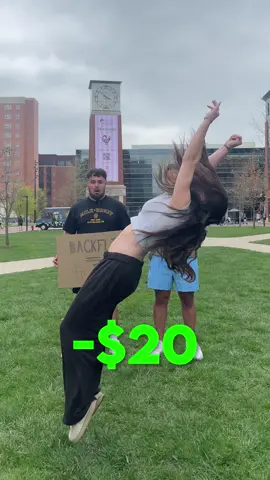 Do a backflip, get $20 😳 #fyp #viral #explore 