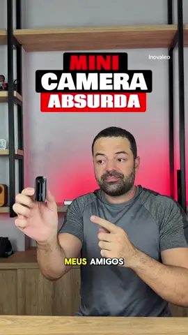 Mini câmera custo-benefício ✅ Link na Bio  . . #tecnologia #Tech #legal #compras #dicas #inovação  #achados #achadinhos #promo #camera #cameradeacao