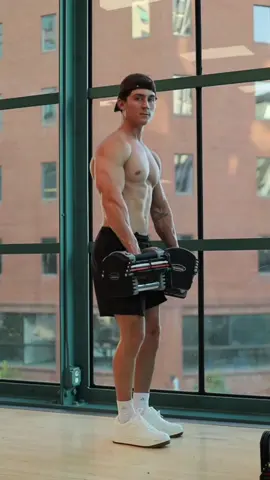 Dumbbell romanian deadlifts doe glute and hamstring growth. Drive those hips back and squeeze your glutes the entire movement!