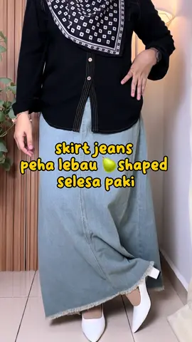 seriously lepas ni nk repeat warna lain pulak #skirtjeans #denimskirt #skirtdenim
