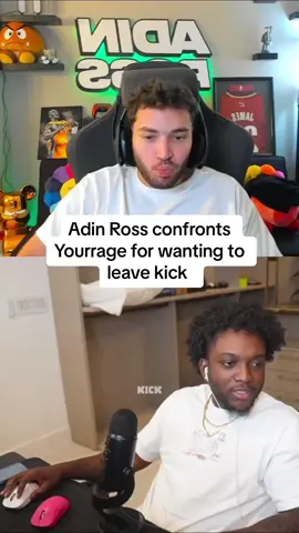 Adin Ross confronts Yourrage for wanting to leave kick #adinross 