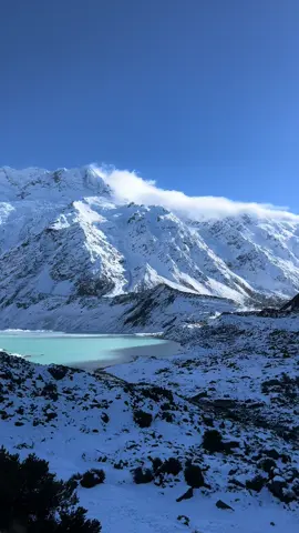 Hooker Valley Track in August >>>> ✅ #newzealand #southislandnz #mountcook #hookervalley #trip #winter 