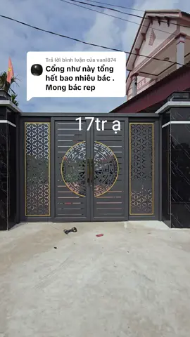 Trả lời @vanl874   cổng sắt trượt quay# dũng cơ khí