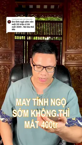 Trả lời @Tintuc24h Coi như 20tr đó là học phí ra bài học bác ạ, như vậy vẫn còn ít hơn rất nhiều người, nghĩ thế cho nhẹ đầu. #tungnganhang #thetindung 