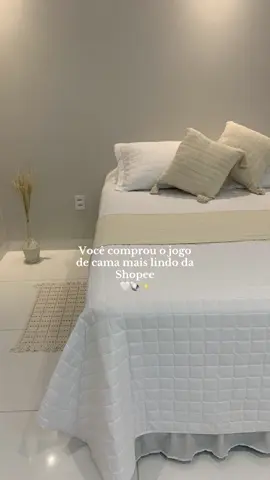 JOGO DE CAMA SHOPEE ✨ QUARTO CASAL ❤️ Minha cama posta 🥹🫶🏻 #fyp 