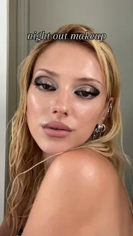 night out makeup ੈ✩‧₊˚ #makeup #beauty ad  used: @Laura Mercier caviar stick eye shadow colour in nuit, celestial noir, smoky quartz & moonlight  caviar extravagant mascara  caviar smoothing matte lipstick in ‘nude sateen’   available @SPACE NK 
