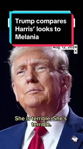 Former President Donald Trump made comments about Vice President Kamala Harris' looks during a conversation on X with Elon Musk. 