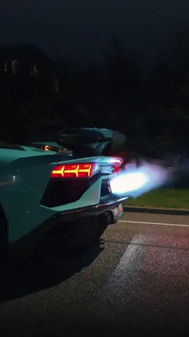 Fire Breather 🐉   • • • Lamborghini Aventador SVJ (IG 📸 @notreallygreatphotos) #luxury #speed #luxuryspeed #lamborghini #aventador #svj #turbo #pull #review #best #coolest #fastest #exhaust #revving 