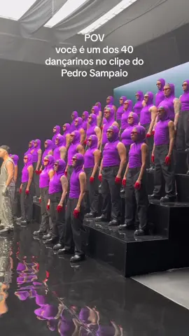 @Pedro Sampaio + 40 dançarinos Foi muito bom esse dia 💜 coreografia @bellafernandes11   #pedrosampaio #pedrin #dancer #brasil #fy #clipe 