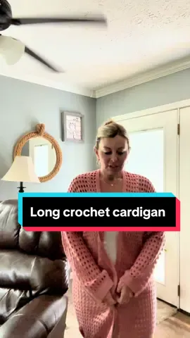 Crochet long cardigan #DealHunters #tiktokshop #fallfashion #fashiontok 