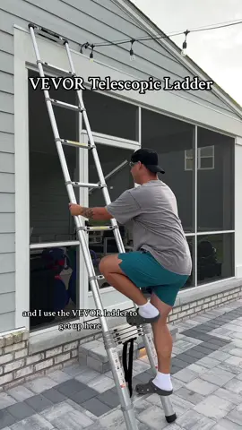 This is the PERFECT ladder for homeowners! #vevor #vevortools #ladder #telescopicladder 