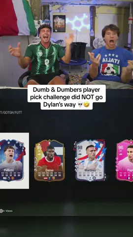 Whoever has a lower overall, has to jump on legos💀 #devincaherly #devinanddylan #fc24 #fifa #gaming #packopening 