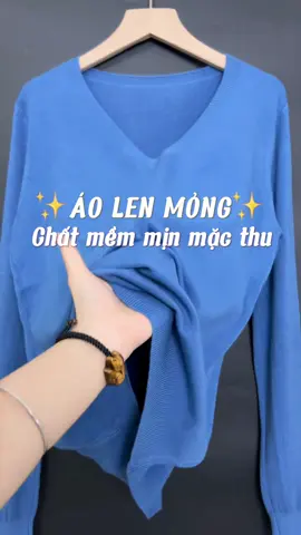 Áo len mỏng chất đẹp, phù hợp cho các nàng mặc thu ạ💙💙💙#melinfa #aolen #aolencotim #aolendaitay #aolennu #aolenxinh 