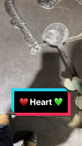 Making a heart shape with molten metal! #request #heart #moltenmetal