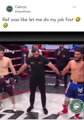Lmaoo ref not playing around 😭 (h/t mrcaloryz/IG) #boxingtok #boxer #boxing 