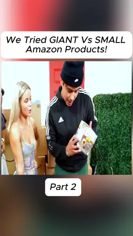 We Tried GIANT Vs SMALL Amazon Products! 2#funny #brent #lexi #jeremyhutchins #dombrack #andrewdavila #giant #small #amazon 