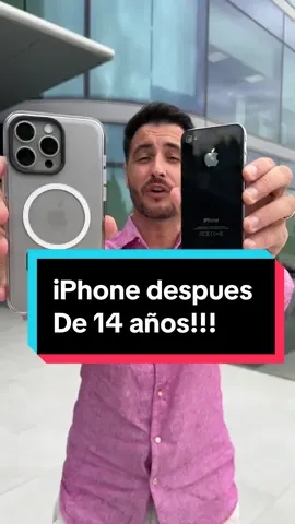 14 años de doferencia entre el iPjone 4 y el 15 Pro Max. Es increible ver la diferencia despues de tantos años #Tech #tecnologia #apple #iphone 