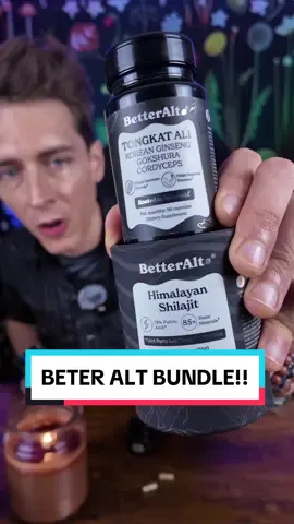Elevate your daily routine with this bundle from Better Alt. This powerful combination of Himalayan Shilajit and Tongkat Ali is designed to help support you in staying active and focused throughout the day.  #BetterAlt #SHILAJIT #tongkatali #ginseng #cordyceps 