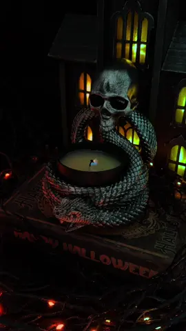 This candle is getting me in the mood for NOLA 🥰  Not only did I get this amazing candle but a snake ring is hidden inside! 🐍 I’m all set for spooky season 👻  scent notes are rustic teakwood, dark cedar and glowing amber. 