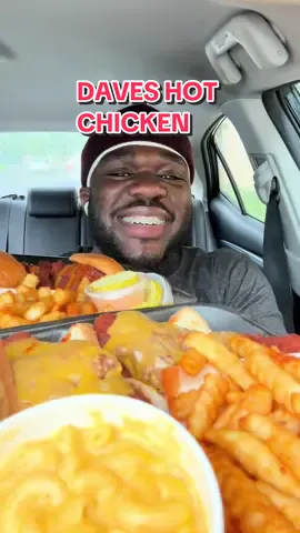 Daves Hot Chicken MUKBANG #fyp #chicken #asmr #mukbang #viral 
