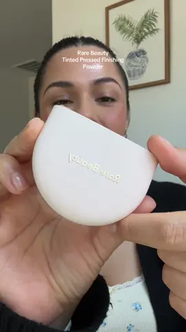 Review of the @Rare Beauty tinted pressed finishing powder in shade ivory #makeup #makeupreview #rarebeauty #makeupforbeginners 