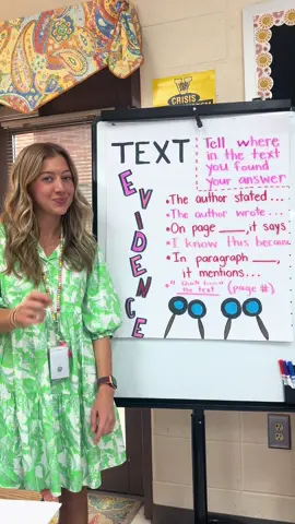 Lets make a text evidence anchor chart for my 4th graders! #anchor #teach #teachers #teachertips #fyp #teacher #fourthgradeteacher #educatorsoftiktok #teachertok #teachingontiktok #educator #elementaryteacher #classroom #foryou #teachersoftiktok #fourthgrade #elementary #firstyearteacher #fypp 