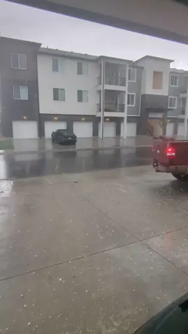 A little bit of hail in Utah yesterday #weather #hail #utah 