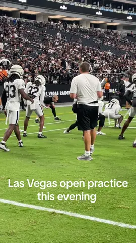 Las Vegas Raiders held their forst opwn practice tonight Allegiant Stadium #raiders #lasvegasraiders #silverandblack #raidernation #sportsphotographer #sportsphotography #nflfootball 