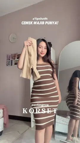 tiap minggu ada aja beli bodycon dress☺️👍🏻 #tipsoutfit #cewekwajibpunya #bodycondress #korset #korsetperut 