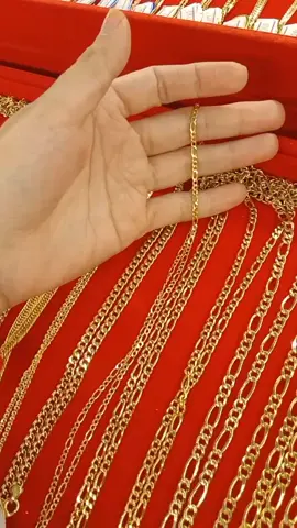 Makapal at manipis na FIGARO CHAIN , AVAILABLE! 18K REAL GOLD PAWNABLE!