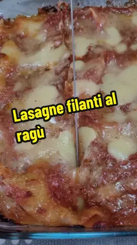 Lasagne filanti al ragù 🫶  Ingredienti:  22 sfoglie secche di pasta per lasagna  300g parmigiano  300g mozzarella  300g macinato vitellone  1 passata di pomodoro  1 costa di sedano  1 carota  1 cipolla  qb sale  qb olio extra vergine  1 spolverata di pepe  #piattoriccomicificco   #lacucinadigilda  #neiperte 