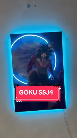 🔴 Goku SSJ4 (IG: CuadrosDeNeon) #gokussj4 #goku #cuadrosdeneon #regalosoriginales #regalospersonalizados #manualidades #resinart #ledart