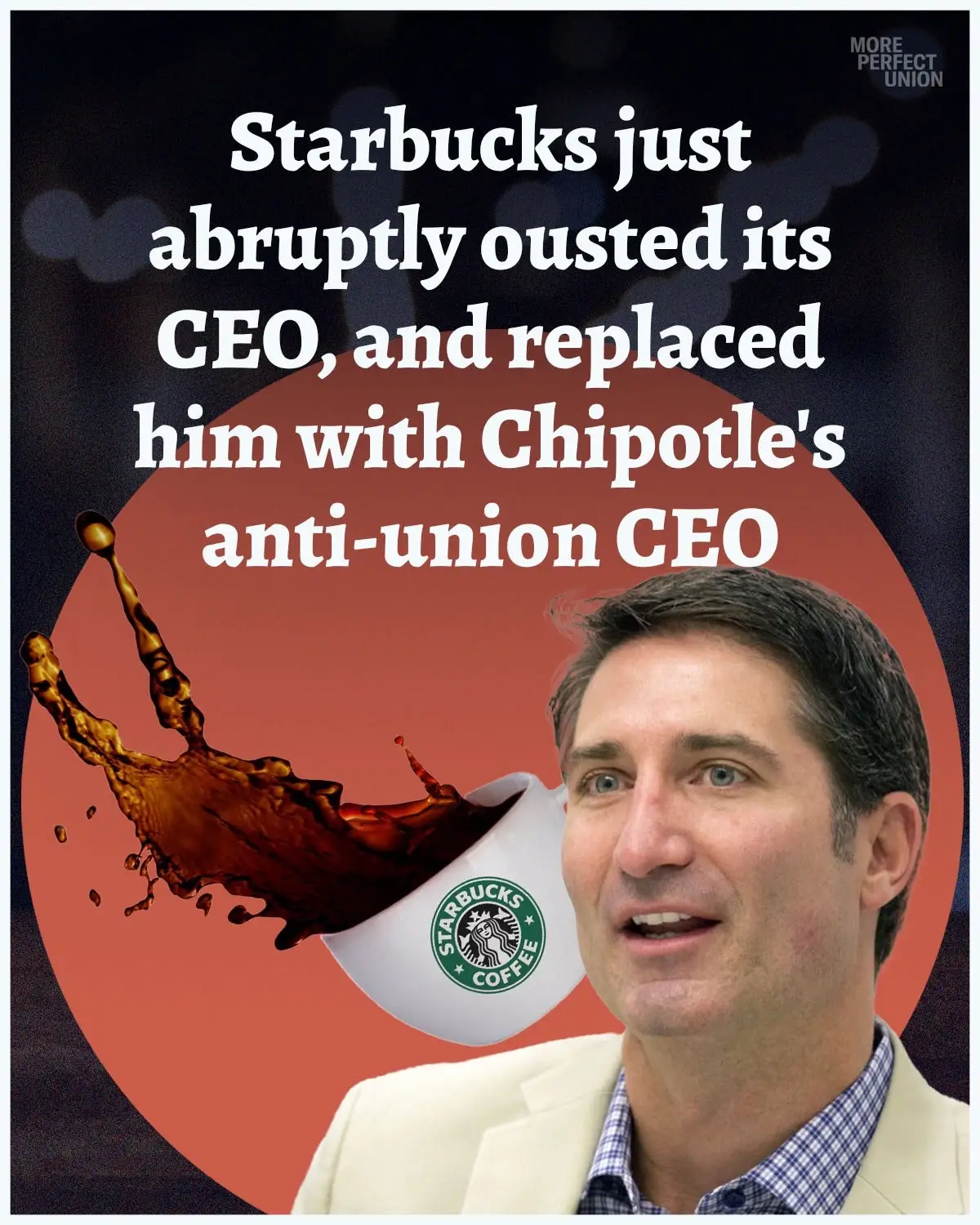 Starbucks has abruptly ousted its CEO who approved negotiations on a landmark labor contract with Starbucks workers. His replacement is Chipotle CEO Brian Niccol, who has fought unions aggressively and said he's 