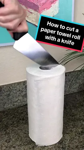 Wanna know how to cut a paper towel roll with a knife? Make sure it’s actually a cake 