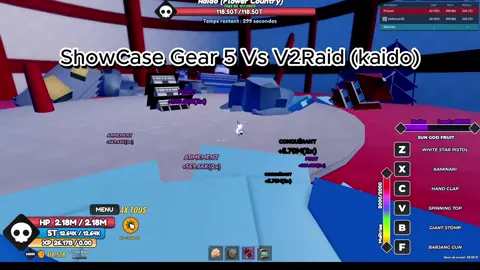 Gear 5 Raid Showcase (Kaido V2, Vampire V2, Mochi V2) #pourtoi #fyp #foryoupage #foryou #roblox #onefruitsimulator